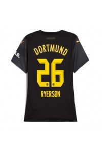 Borussia Dortmund Julian Ryerson #26 Fotballdrakt Borte Klær Dame 2024-25 Korte ermer